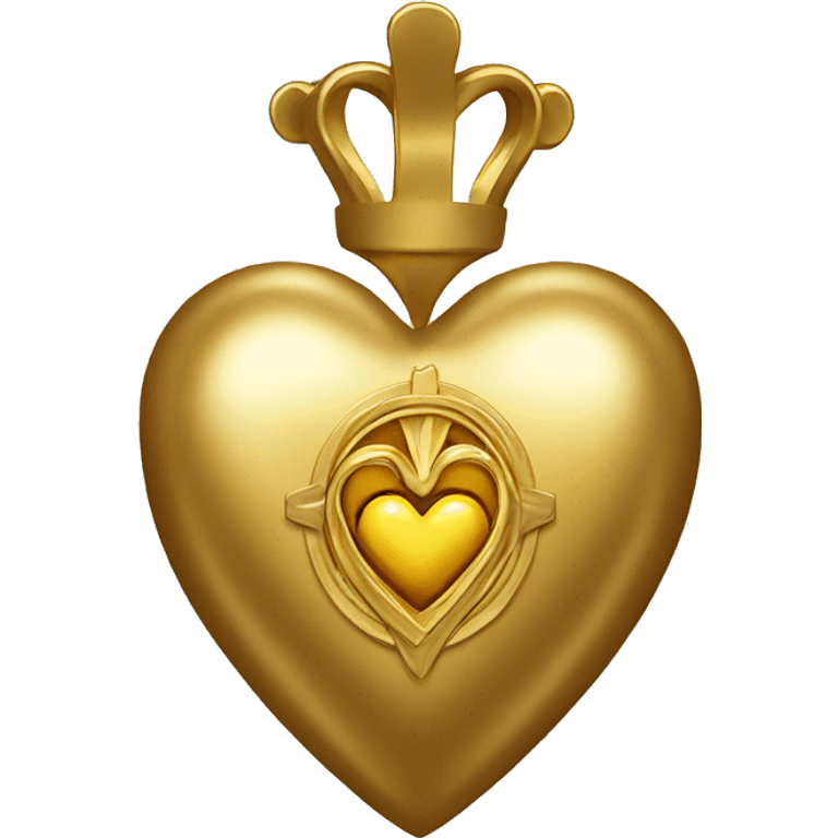 gold sacred heart emoji