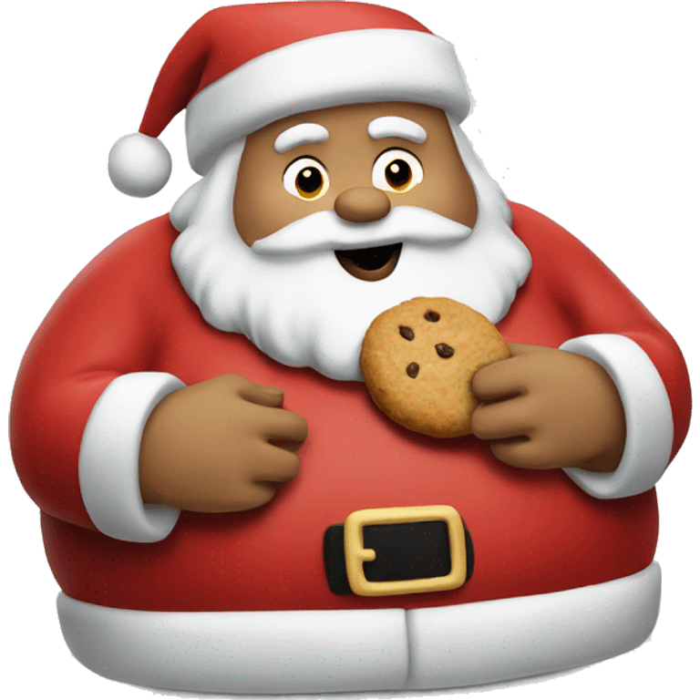 fat santa clause eating a cookie  emoji