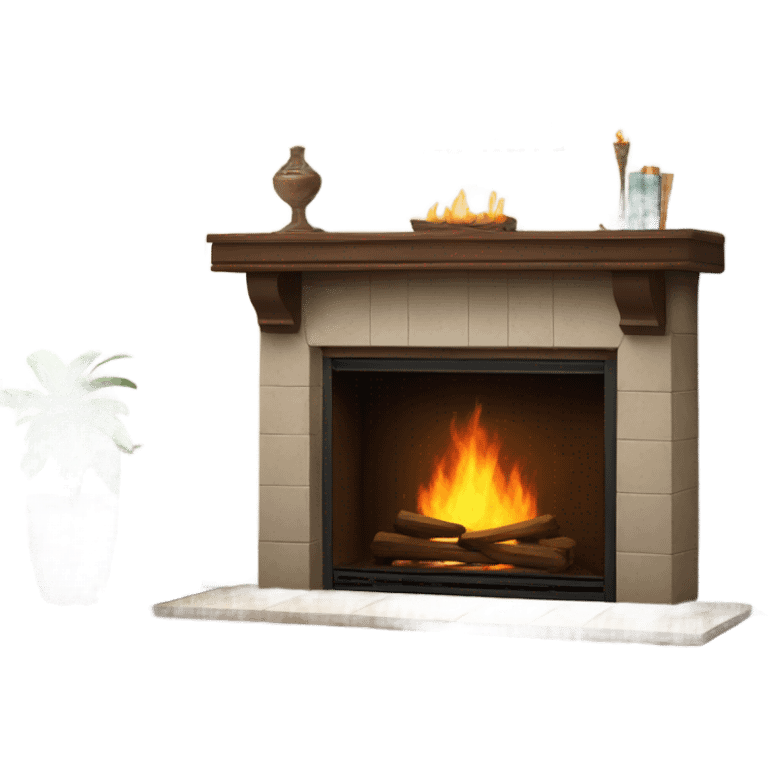 Realistic fireplace  emoji