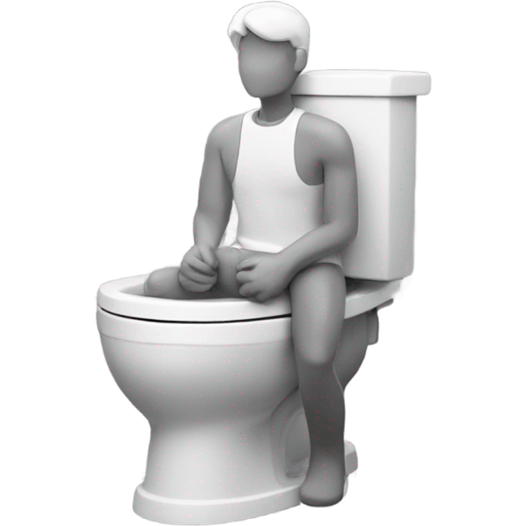 Toilet with a man emoji