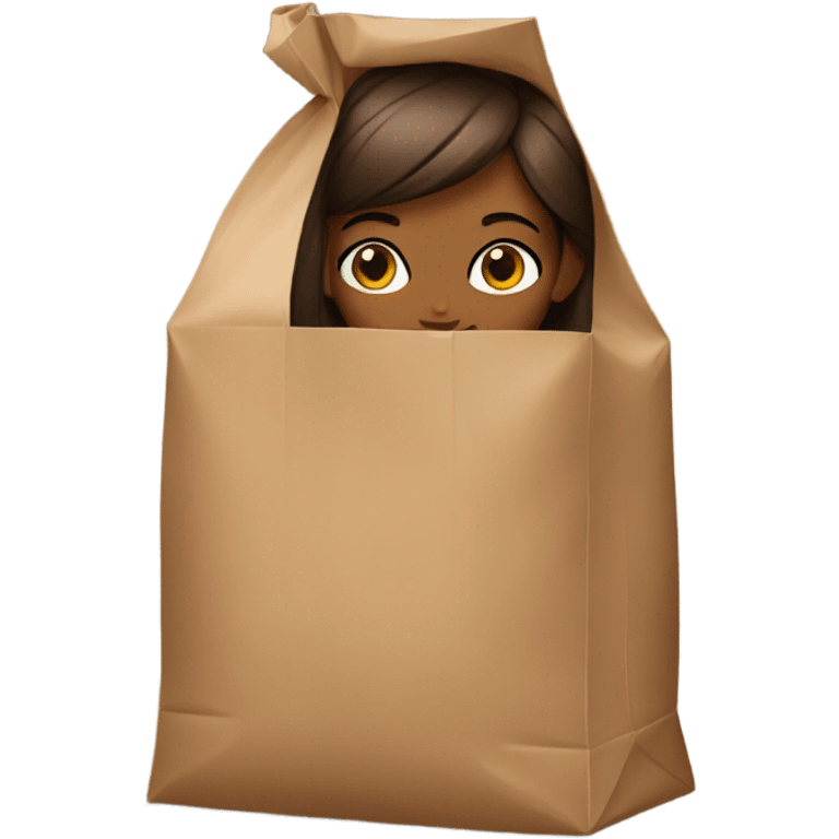 Girl in a brown bags  emoji