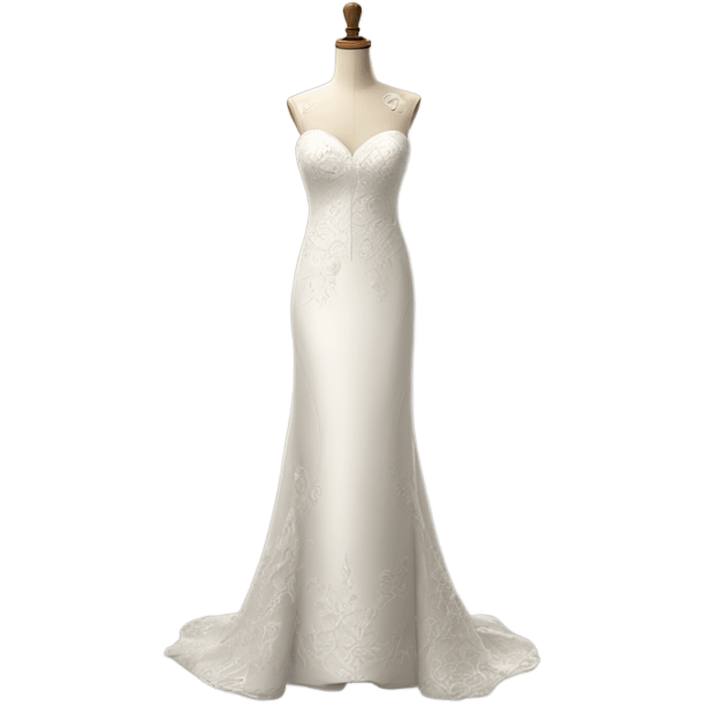 Hyper Realistic ornate 
Minimalistic sheath Wedding dress displays with bow emoji