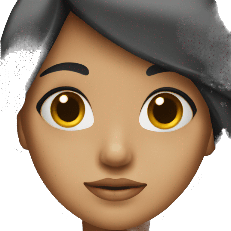 Girl with black hair  emoji