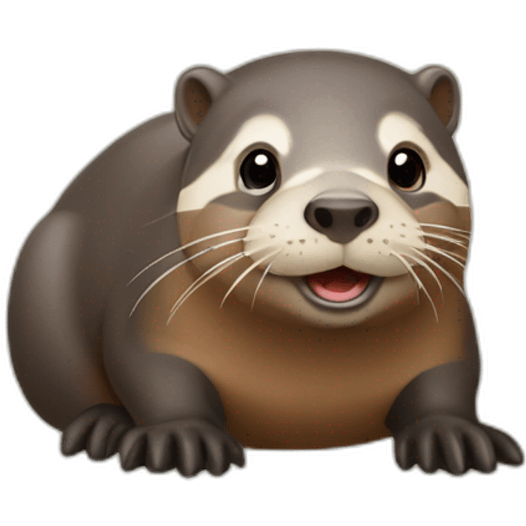 Loutre sur cochon emoji