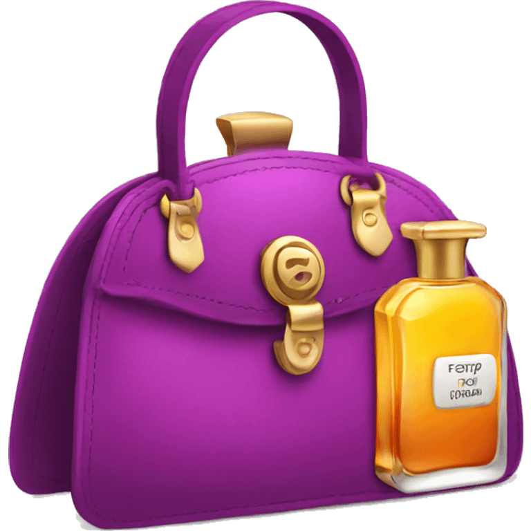 Purse that has a perfume bottle built in emoji