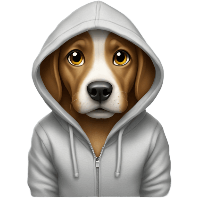 Dog wearing hoodie  emoji