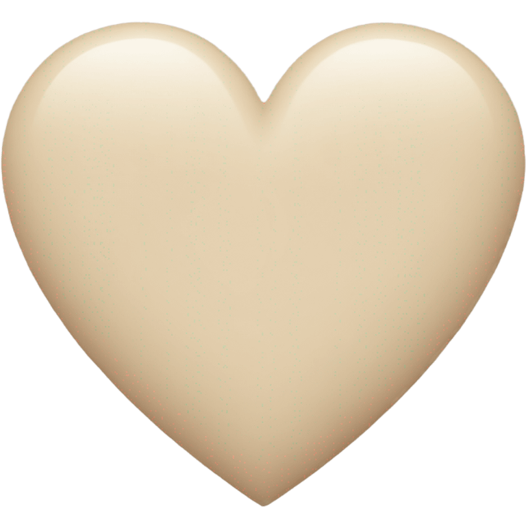 pastel beige color heart emoji