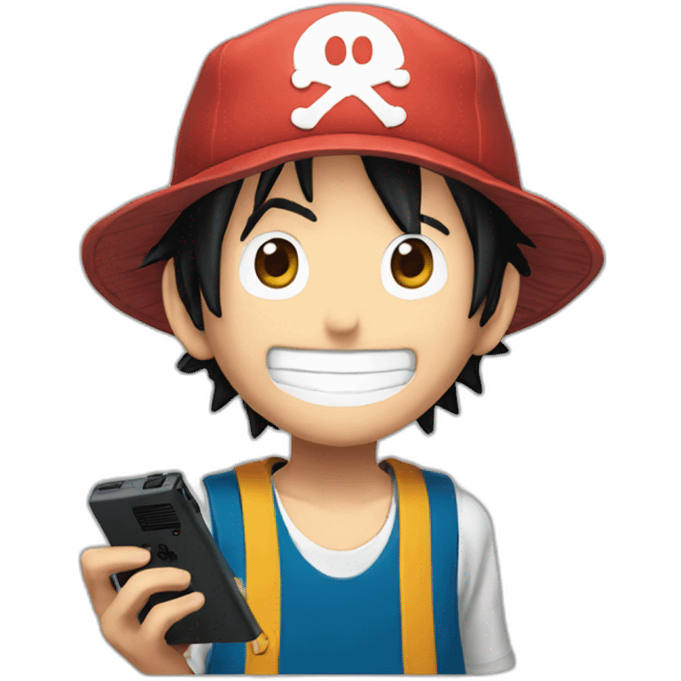 Luffy with une Nintendo switch emoji