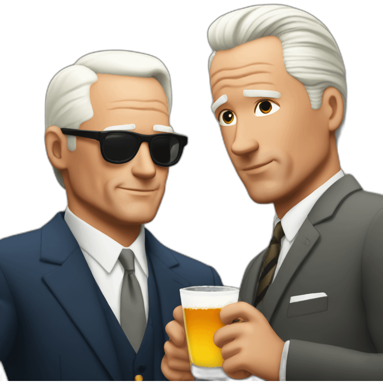 Don Draper drinking with Roger Sterling emoji