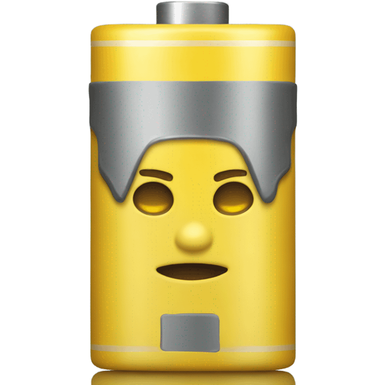 Serious yellow battery emoji