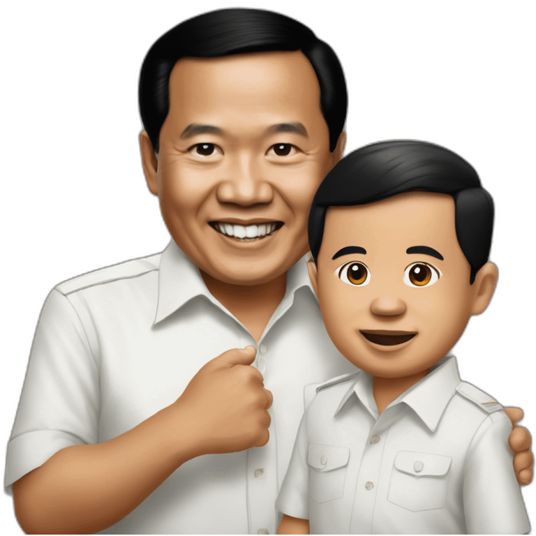 Prabowo Subianto and Jokowi had a child emoji