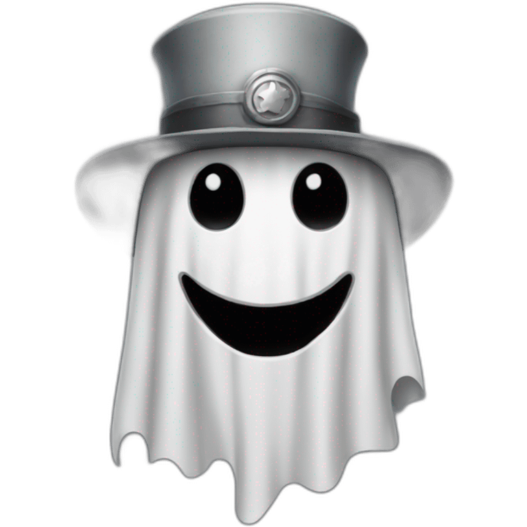 ghost wearing civil war hat emoji