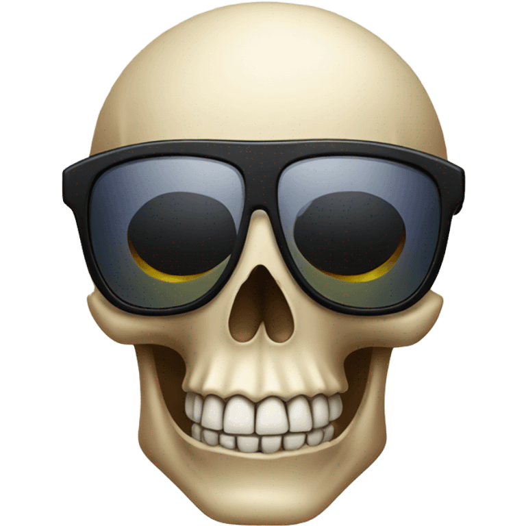  SKULL WITH SUN GLASS emoji