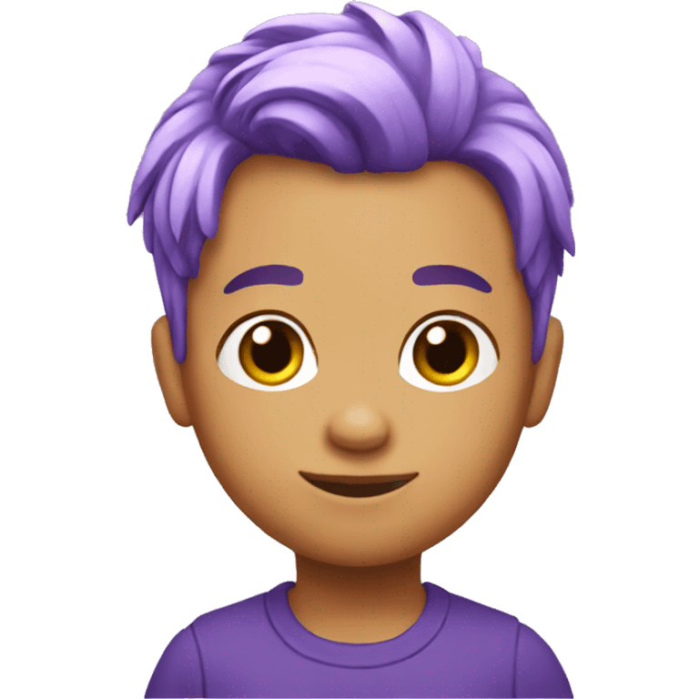 little chicken purple hair emoji