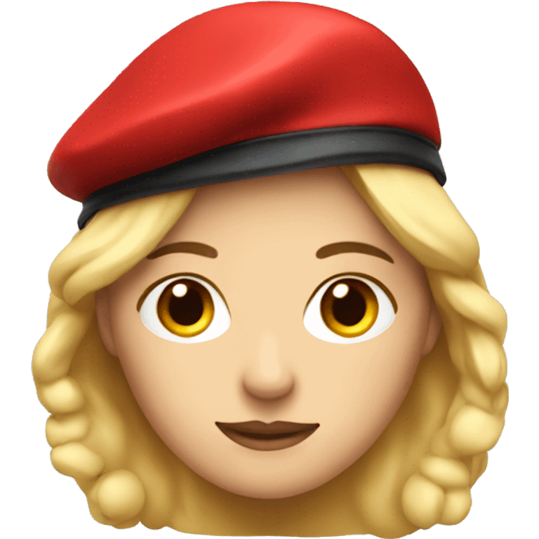 a woman with a red beret emoji