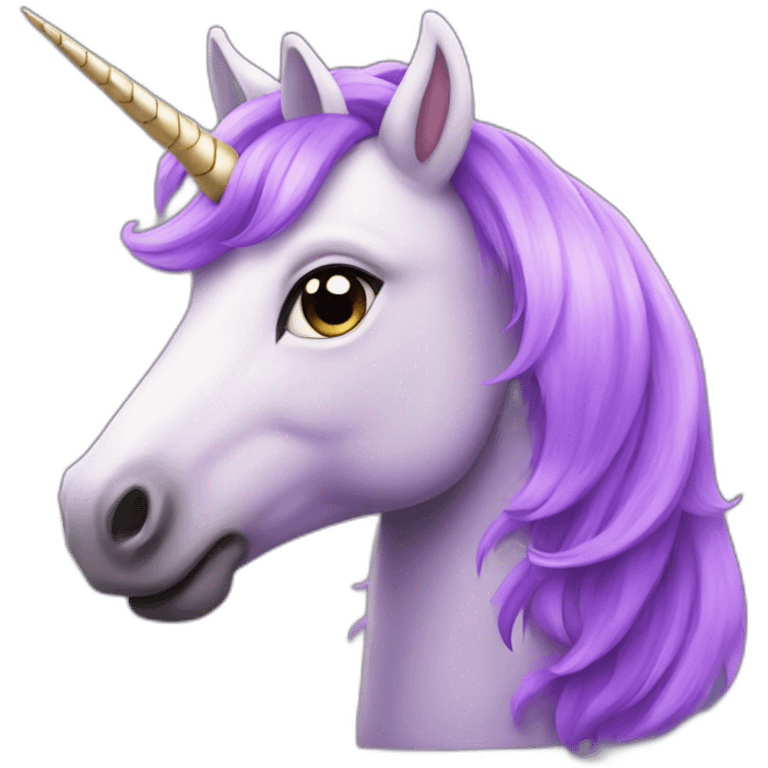 Purple unicorn emoji