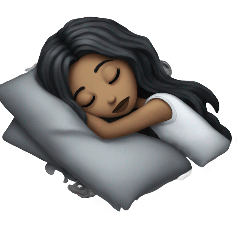 Goth girl sleeping emoji