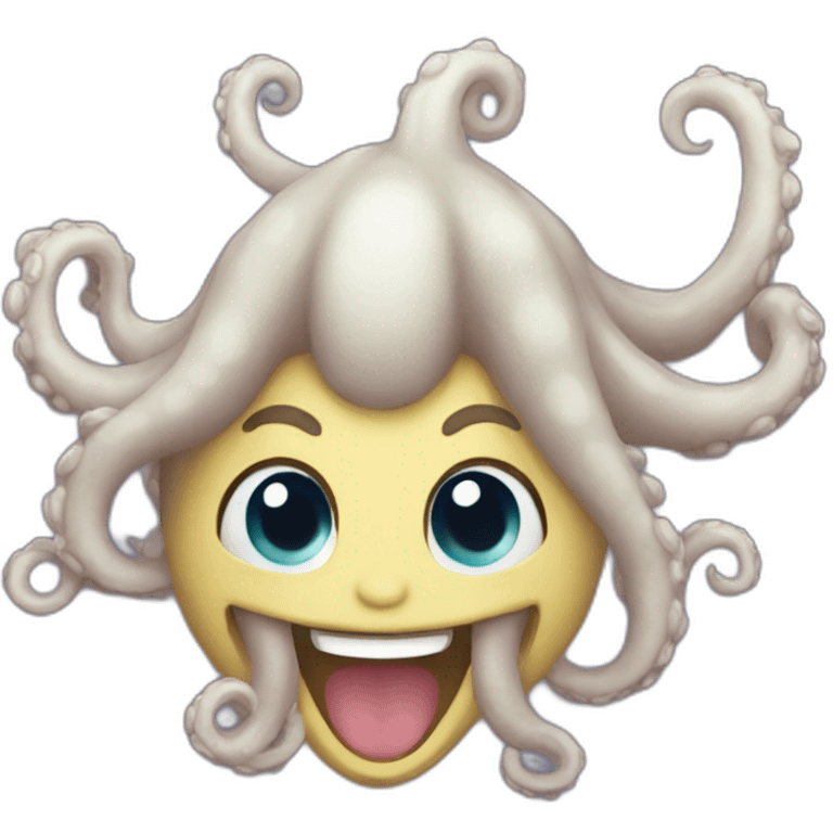 cute kraken cute face HYPE cheering emoji