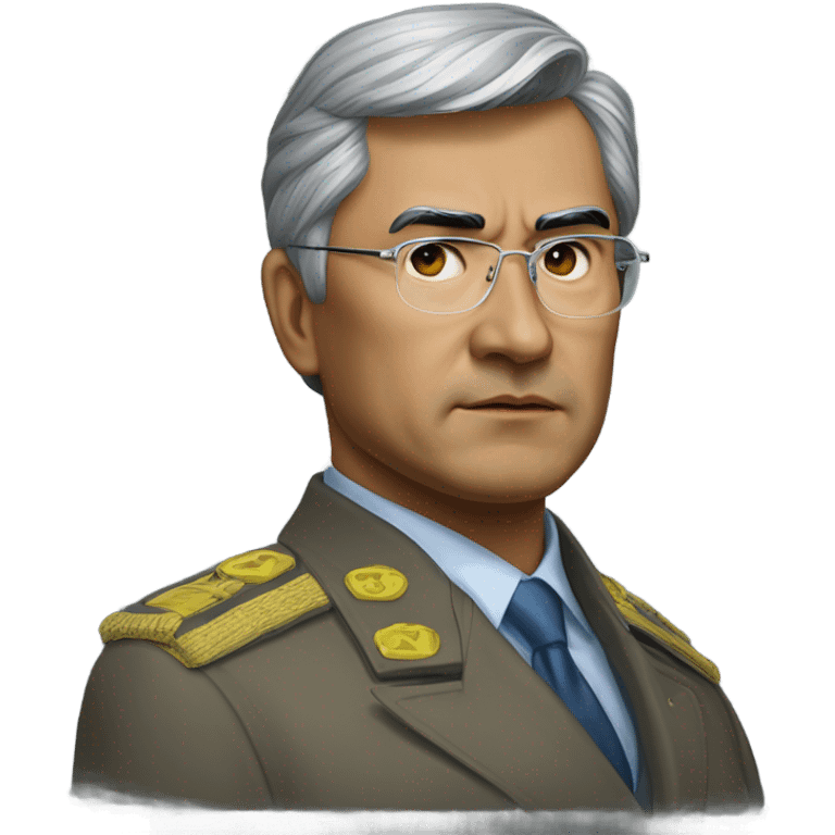 Kassym-Jomart Tokayev photorealistic serious emoji