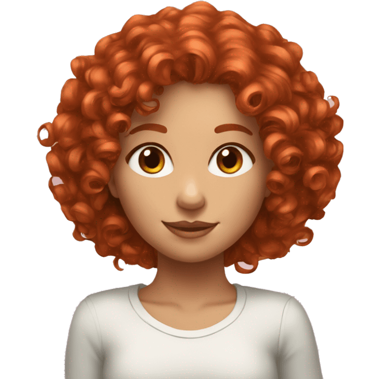 I need to generate a girl with red curly hair, her hair should have big curls emoji