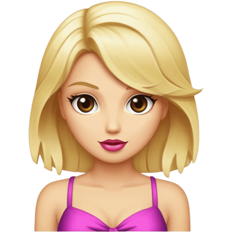 Blonde diva girl emoji