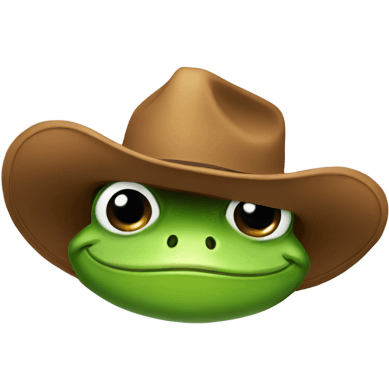 Frog cowboy hat emoji