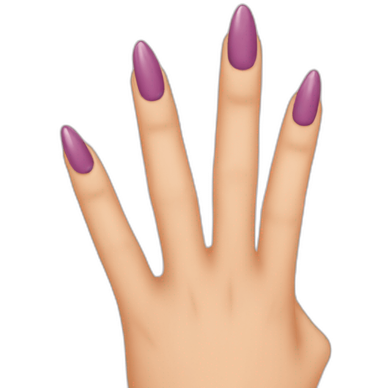 Coquette finger nails emoji