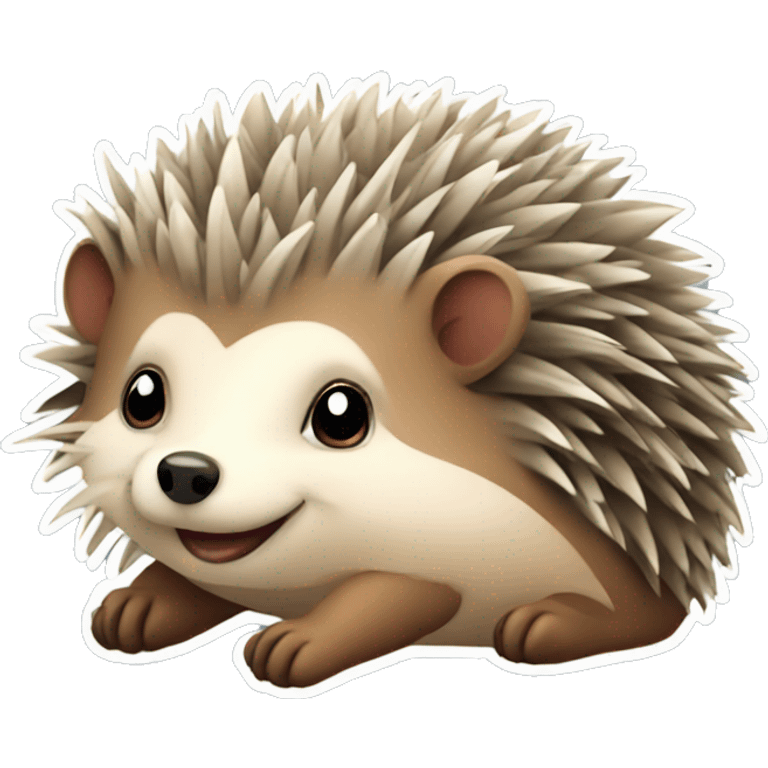 Cute hedgehog for a sticker pack about cryptocurrency emoji