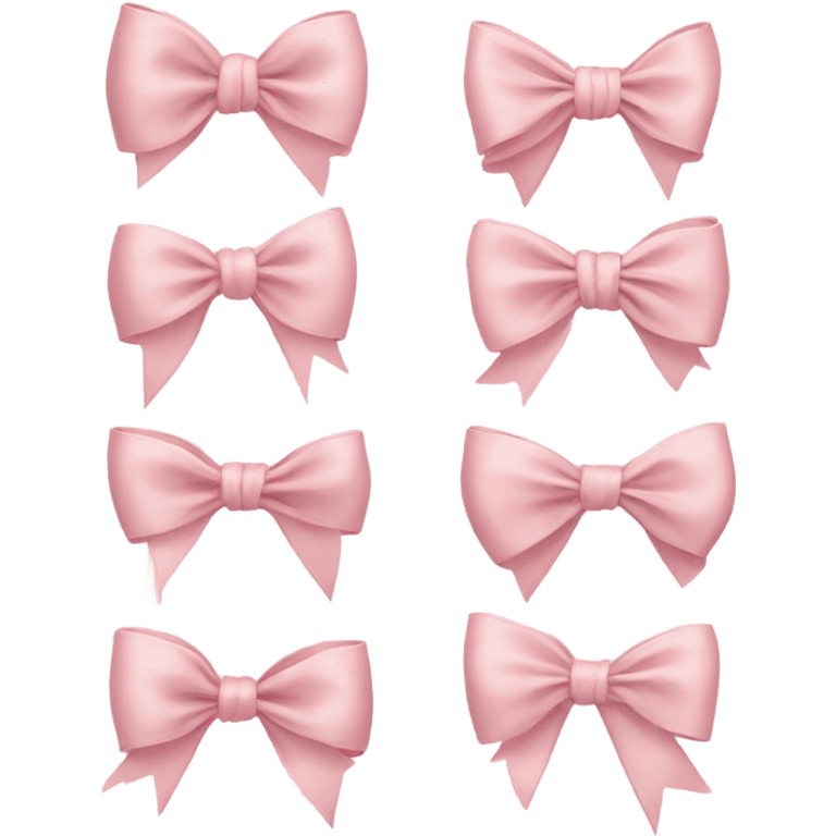 Light pink bows emoji