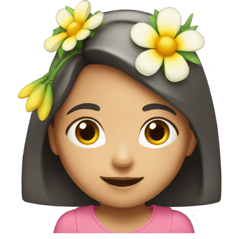 A girl with a flower  emoji