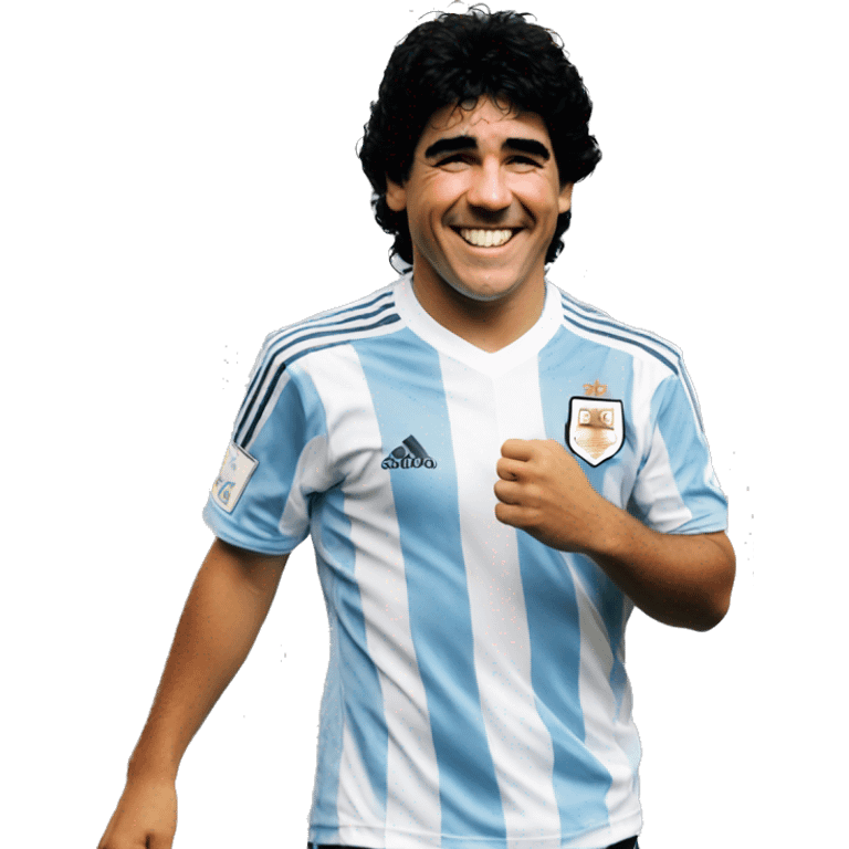 maradona argentina young smile emoji