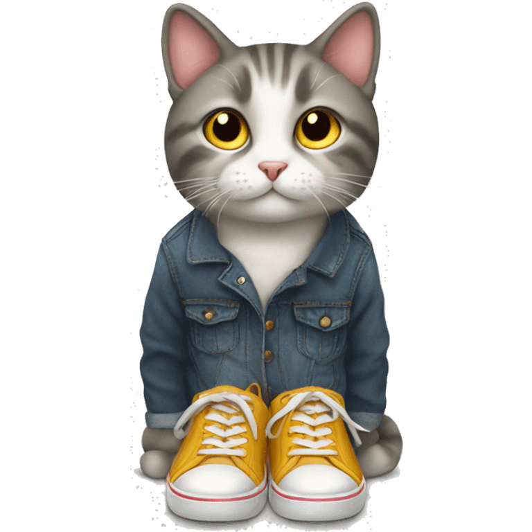 cat wearing cute shoes emoji