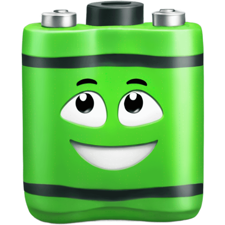 Happy Green battery emoji