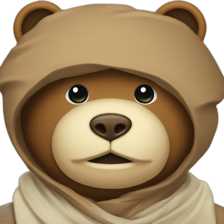 A bear in jedi emoji