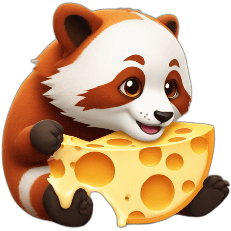 redpanda eating melt cheese emoji