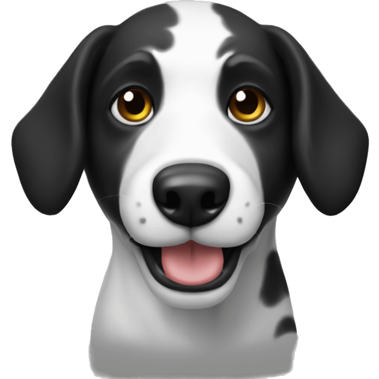 black and white moodle dog emoji