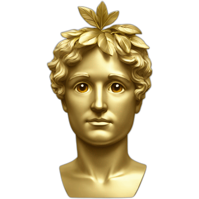 Laurel wreath napoleon golden statue emoji