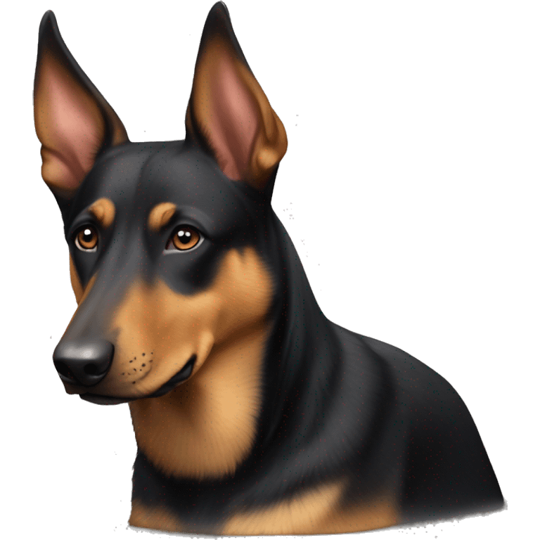 australian kelpie german shepherd doberman mix dog emoji