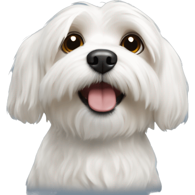 Small White havanese dog  emoji