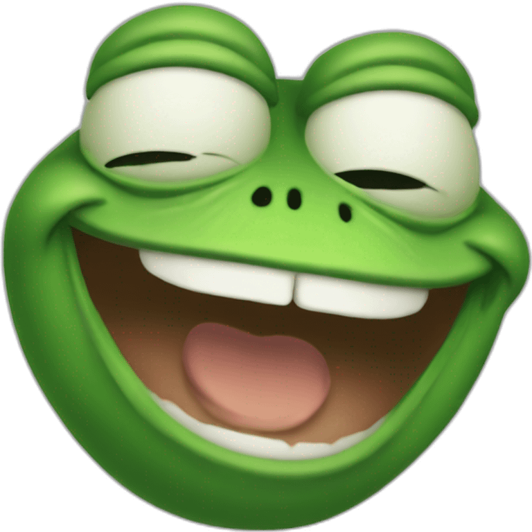 Pepe the frog laughing emoji