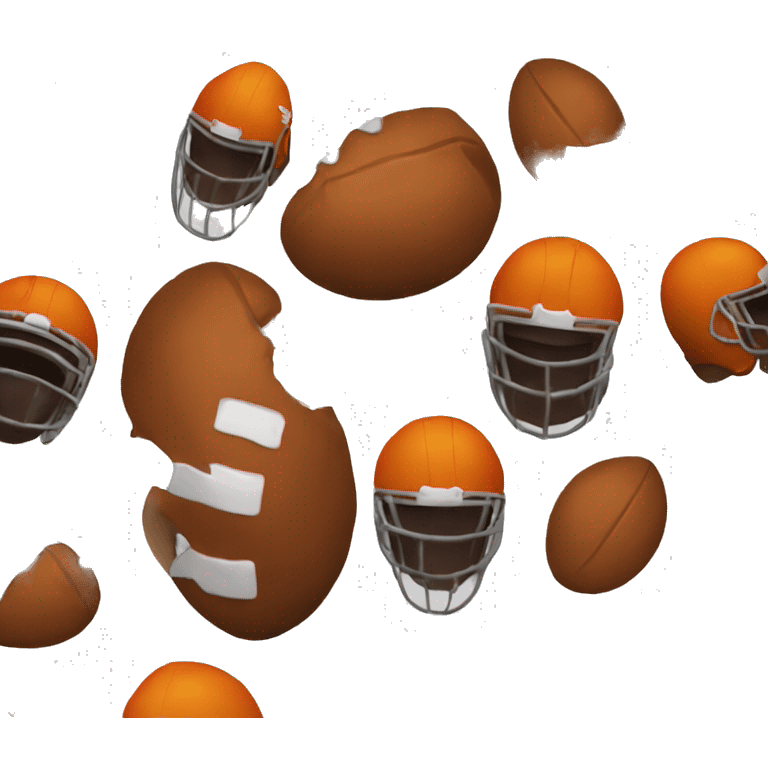 Poop with orange football helmet  emoji