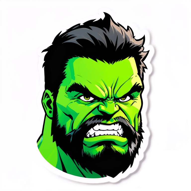 Hulk w full beard emoji