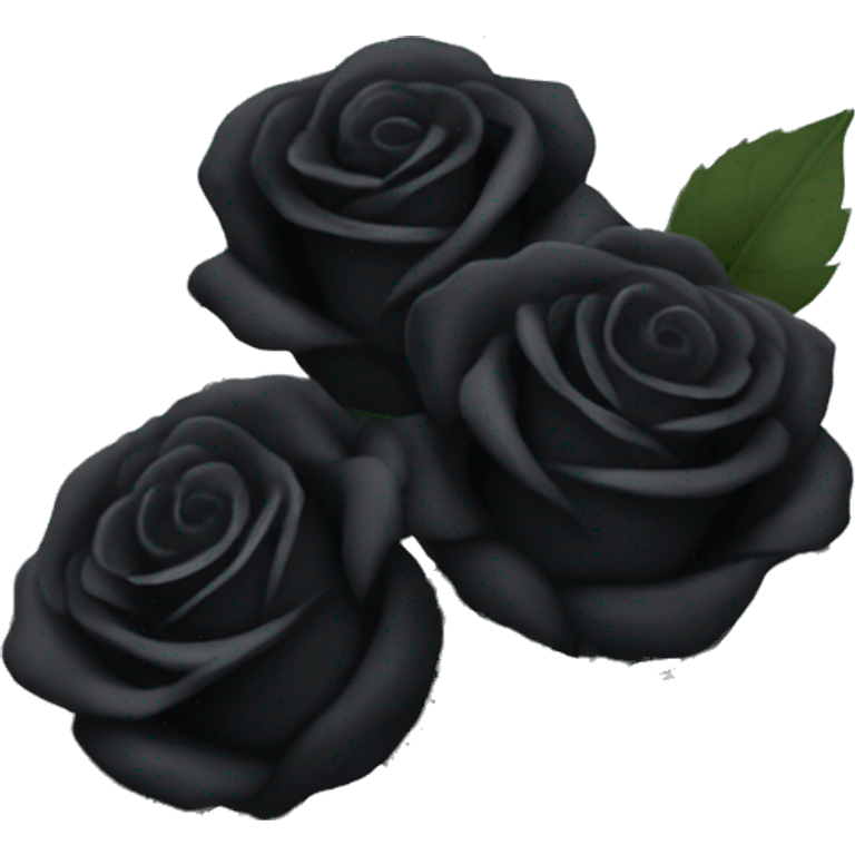 bouquet of black roses emoji