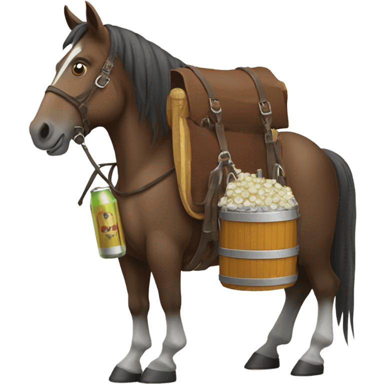 Horse carrying beer  emoji