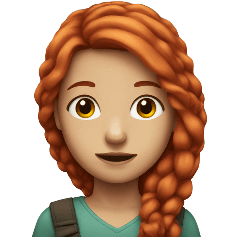 Girl with long red hair emoji