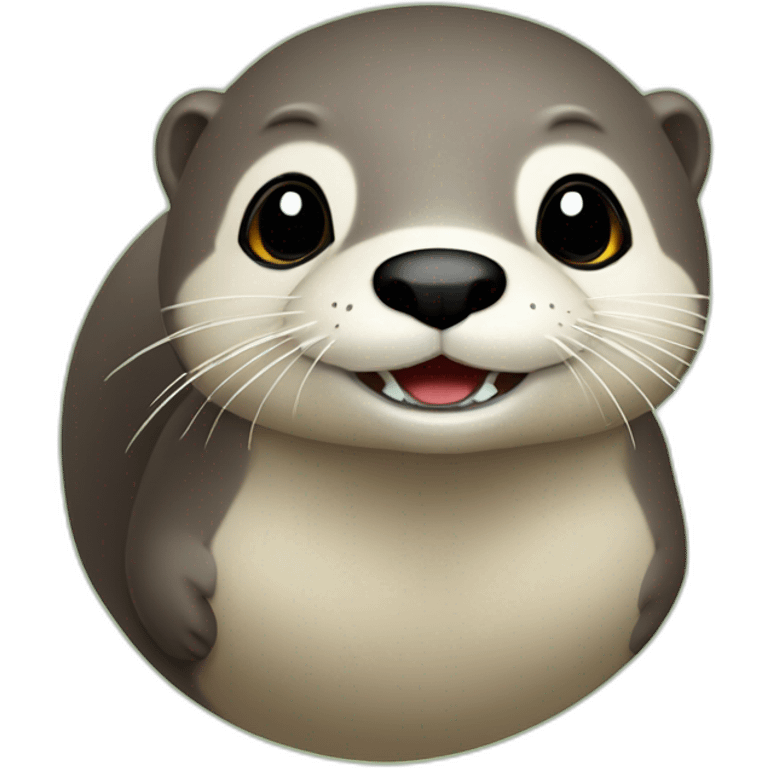 Loutre sur dauphin emoji