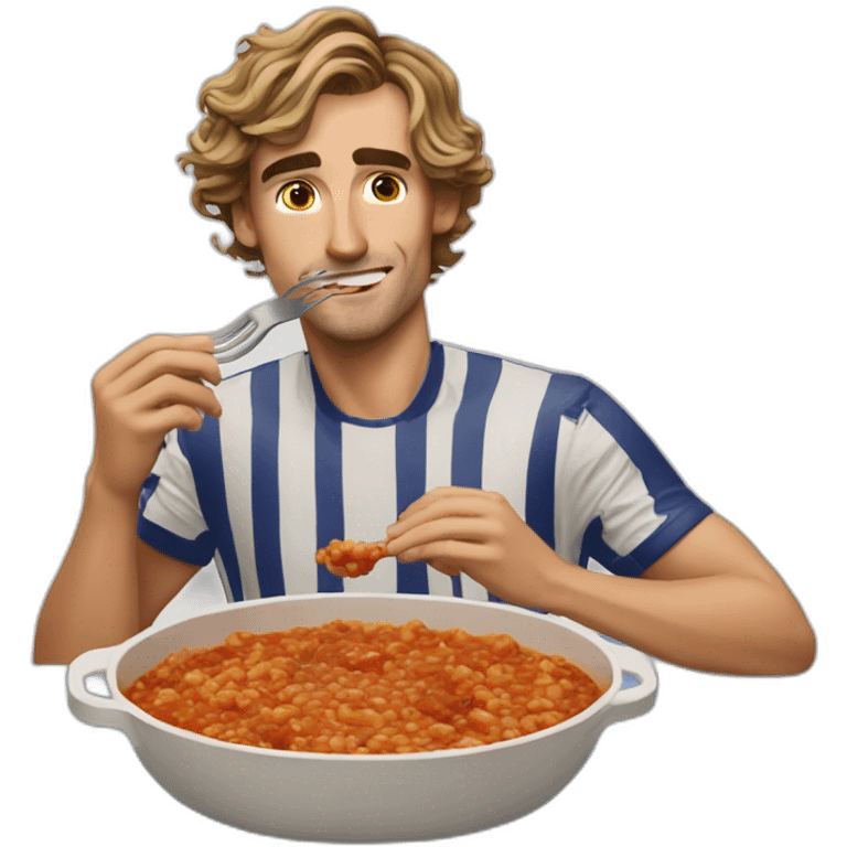 griezmann eating a cassoulet emoji