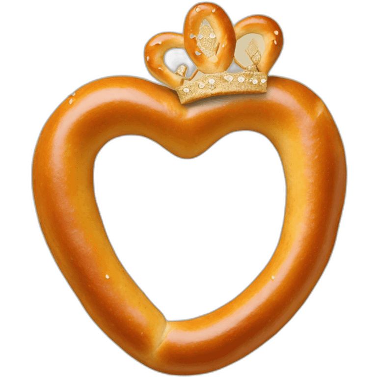 Pretzel in shape of a crown emoji