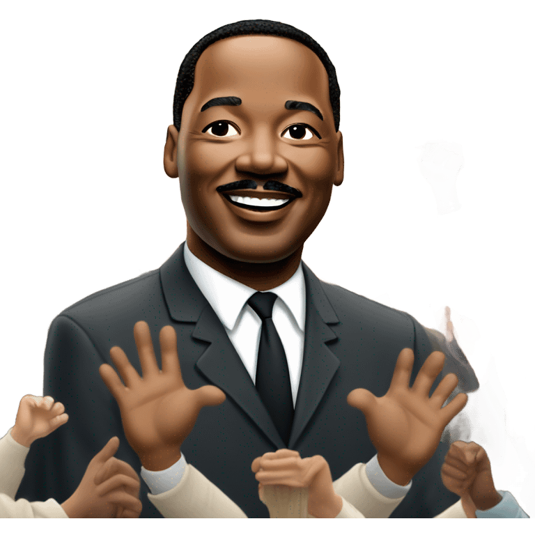 martin luther king celebrating! emoji