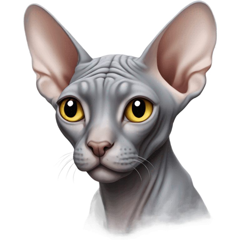 grey canadian sphynx emoji